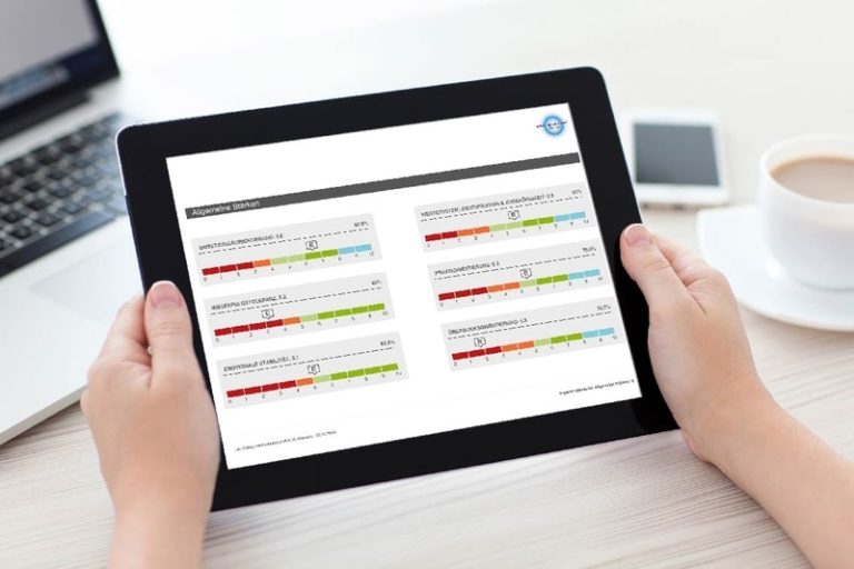 Potenzialanalyse auf Tablet